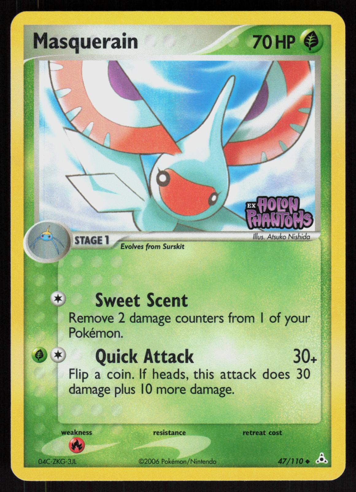 Pokemon Masquerain 47/110 Holon Phantoms Uncommon Reverse Holo Near Mint