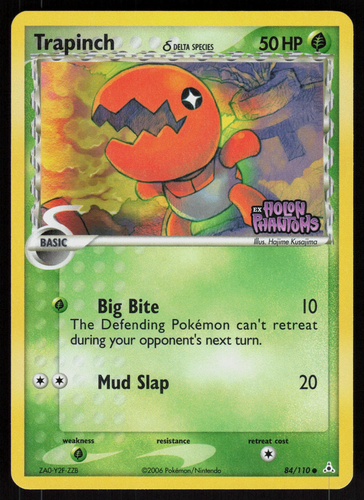 Pokemon Trapinch 84/110 Holon Phantoms Common Reverse Holo Near Mint