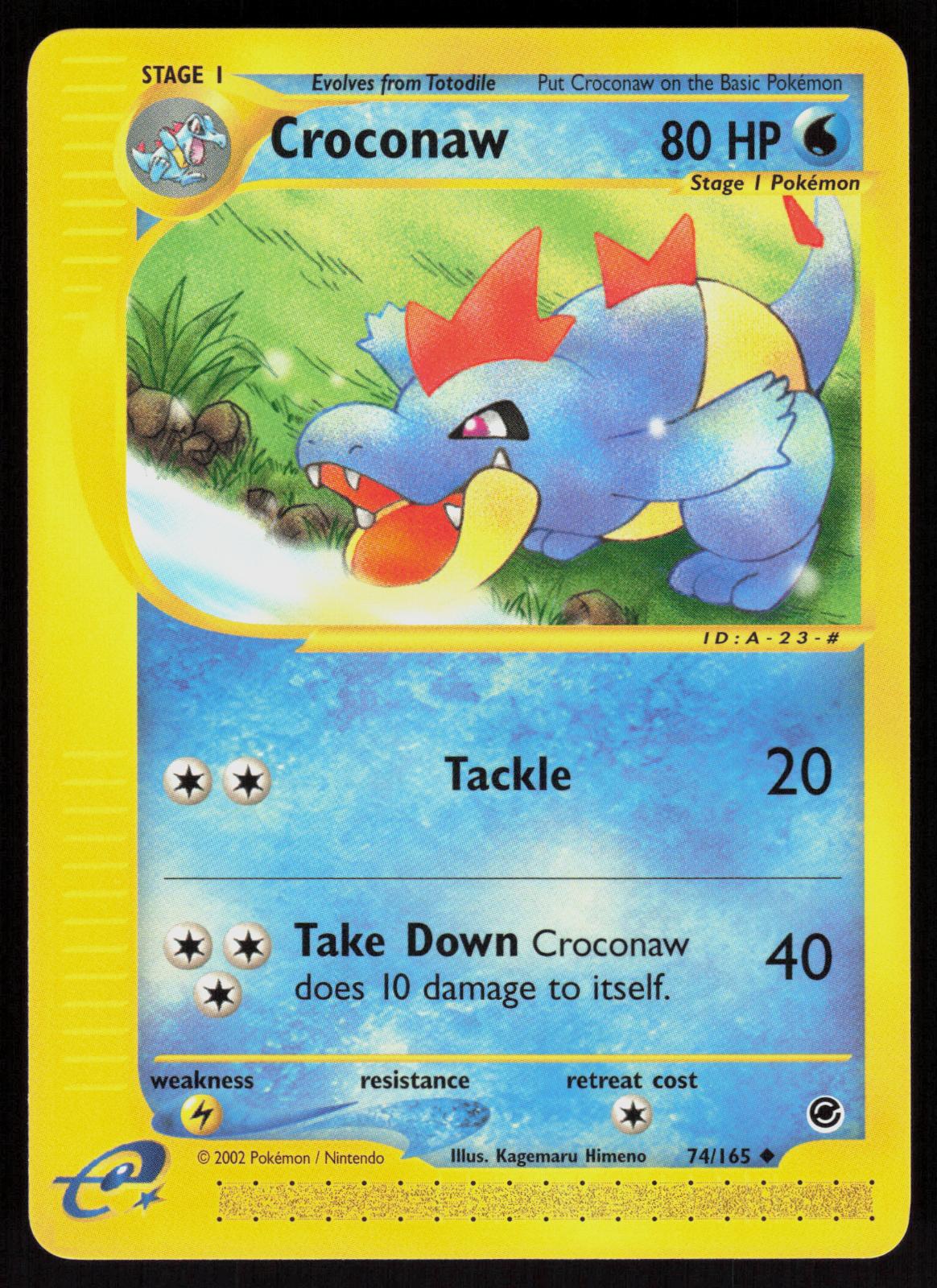 Pokemon Croconaw 74/165 Expedition Base Set Uncommon Near Mint