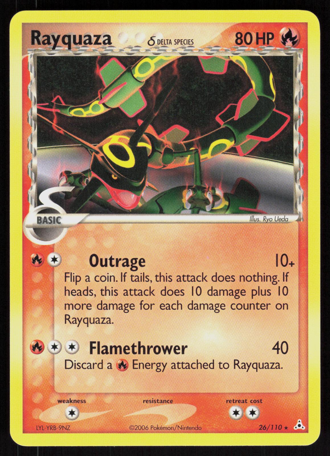 Pokemon Rayquaza 26/110 Holon Phantoms Rare Near Mint