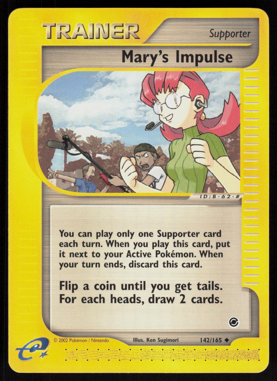 Pokemon Mary's Impulse 142/165 Expedition Base Set Uncommon Near Mint