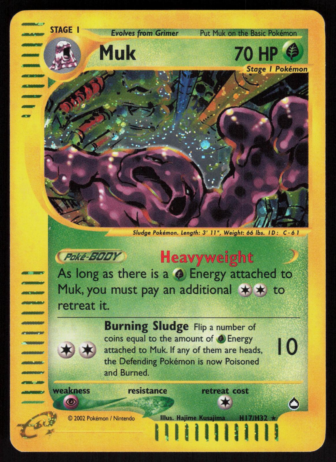 Pokemon Muk H17/H32 Aquapolis Holo Rare Lightly Played