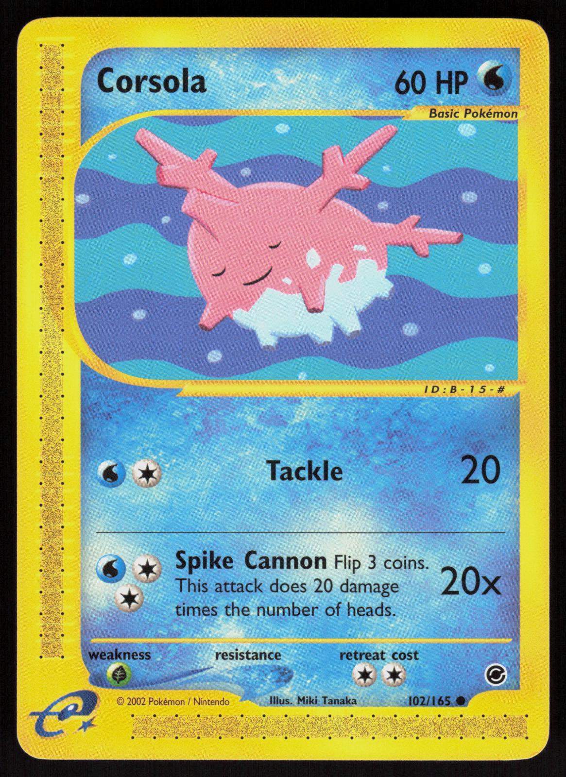 Pokemon Corsola 102/165 Expedition Base Set Common Near Mint