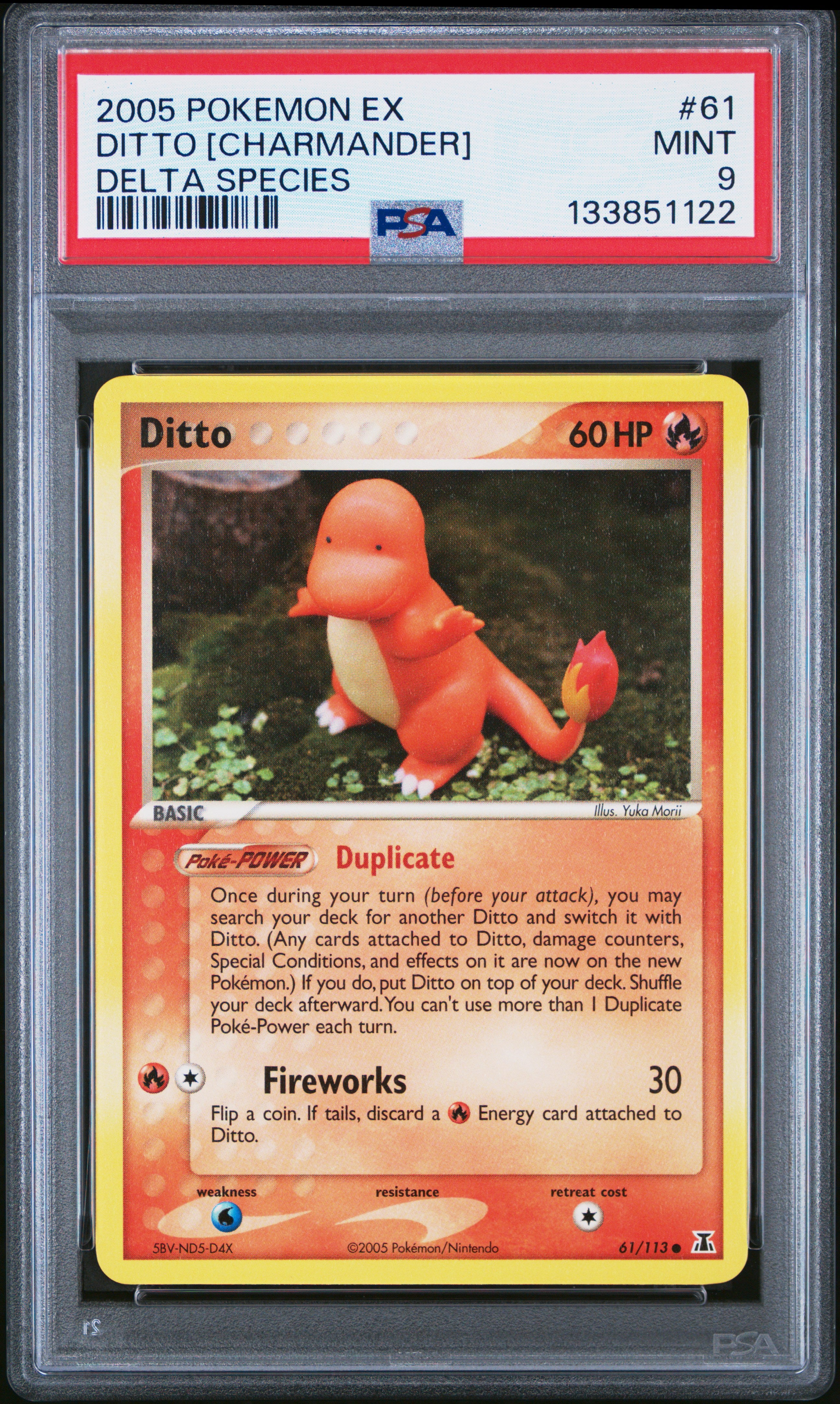 Ditto [charmander] 61/113 Delta Species Pokemon PSA 9