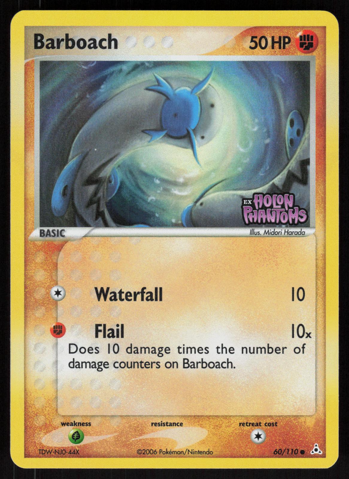 Pokemon Barboach 60/110 Holon Phantoms Common Reverse Holo Near Mint