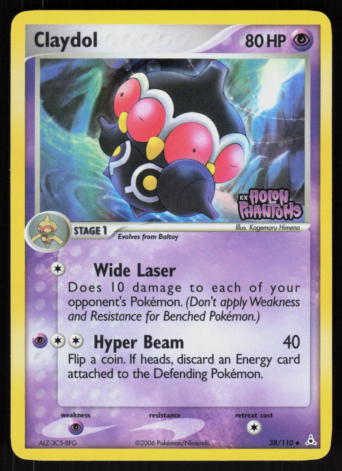 Pokemon Claydol 38/110 Holon Phantoms Uncommon Reverse Holo Near Mint
