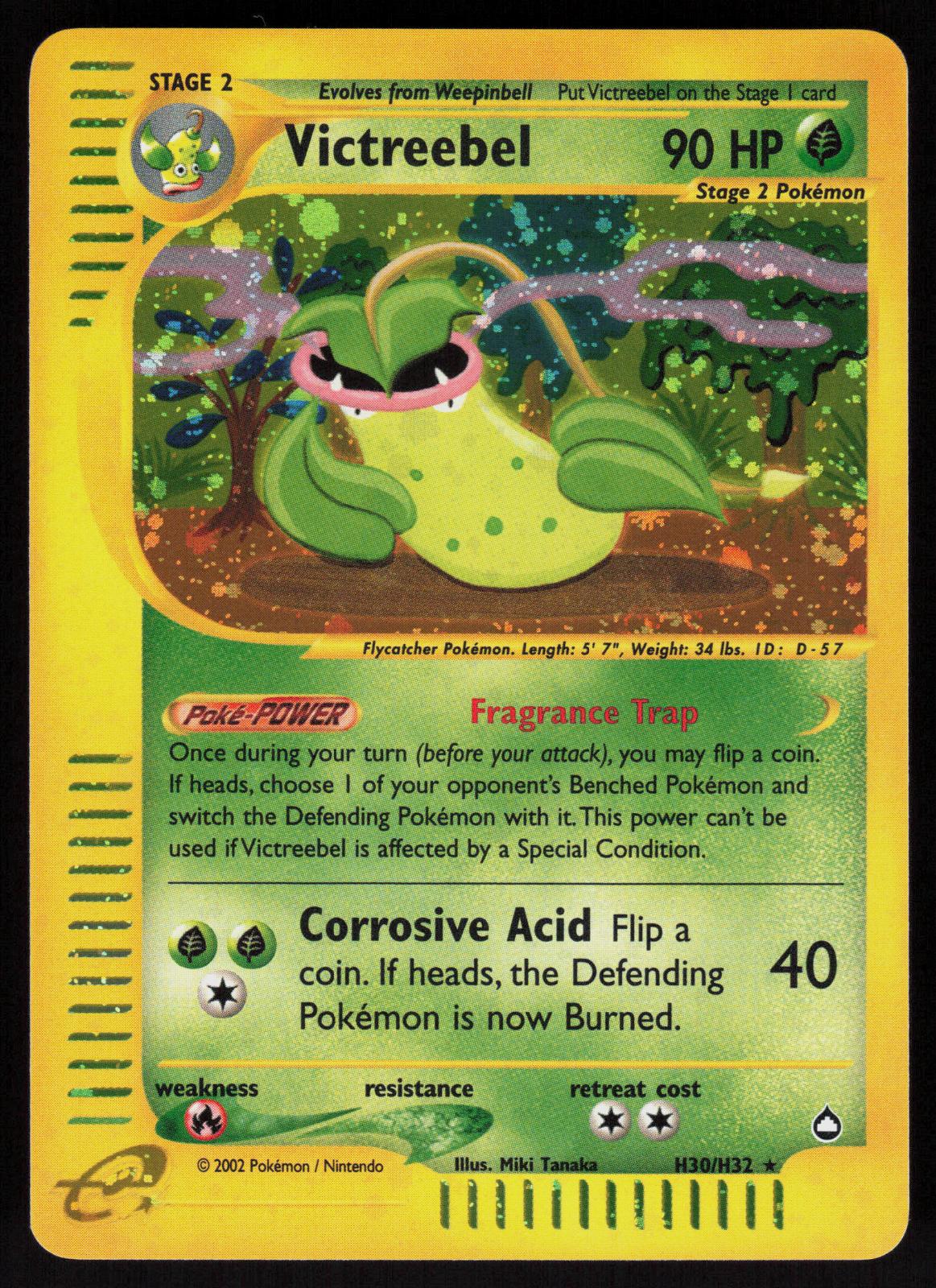 Pokemon Victreebel H30/H32 Aquapolis Holo Holo Rare Near Mint
