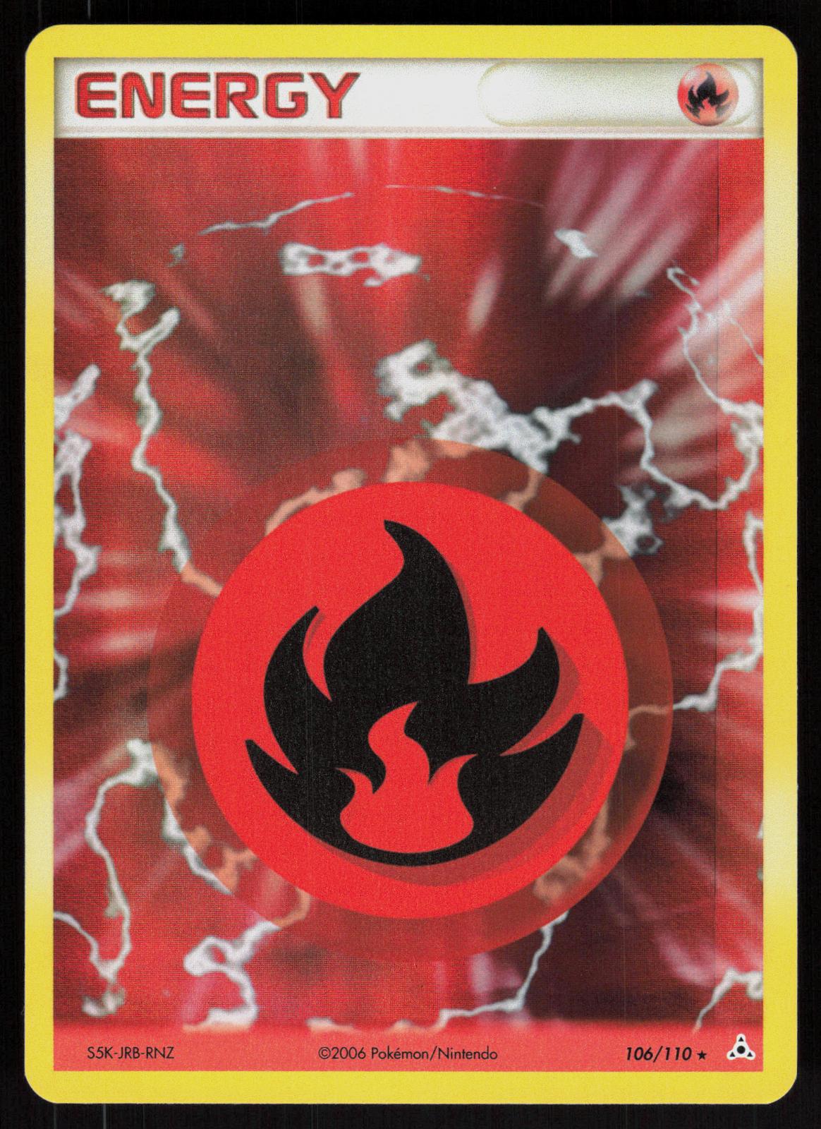 Pokemon Fire Energy 106/110 Holon Phantoms Holo Rare Near Mint