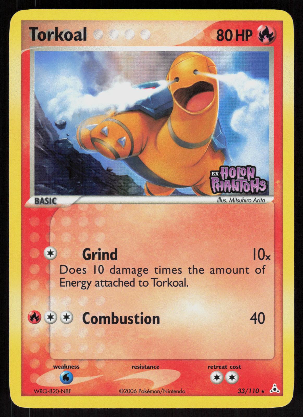 Pokemon Torkoal 33/110 Holon Phantoms Rare Reverse Holo Near Mint