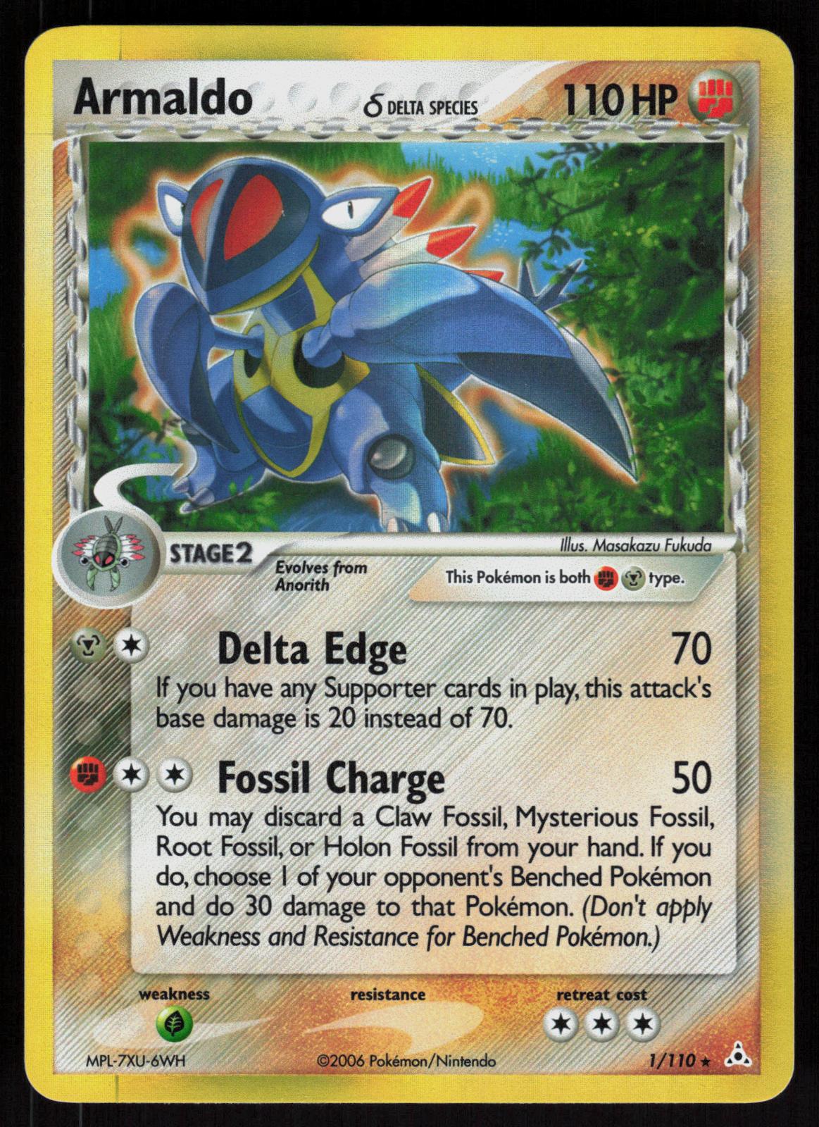 Pokemon Armaldo 1/110 Holon Phantoms Holo Rare Holo Near Mint