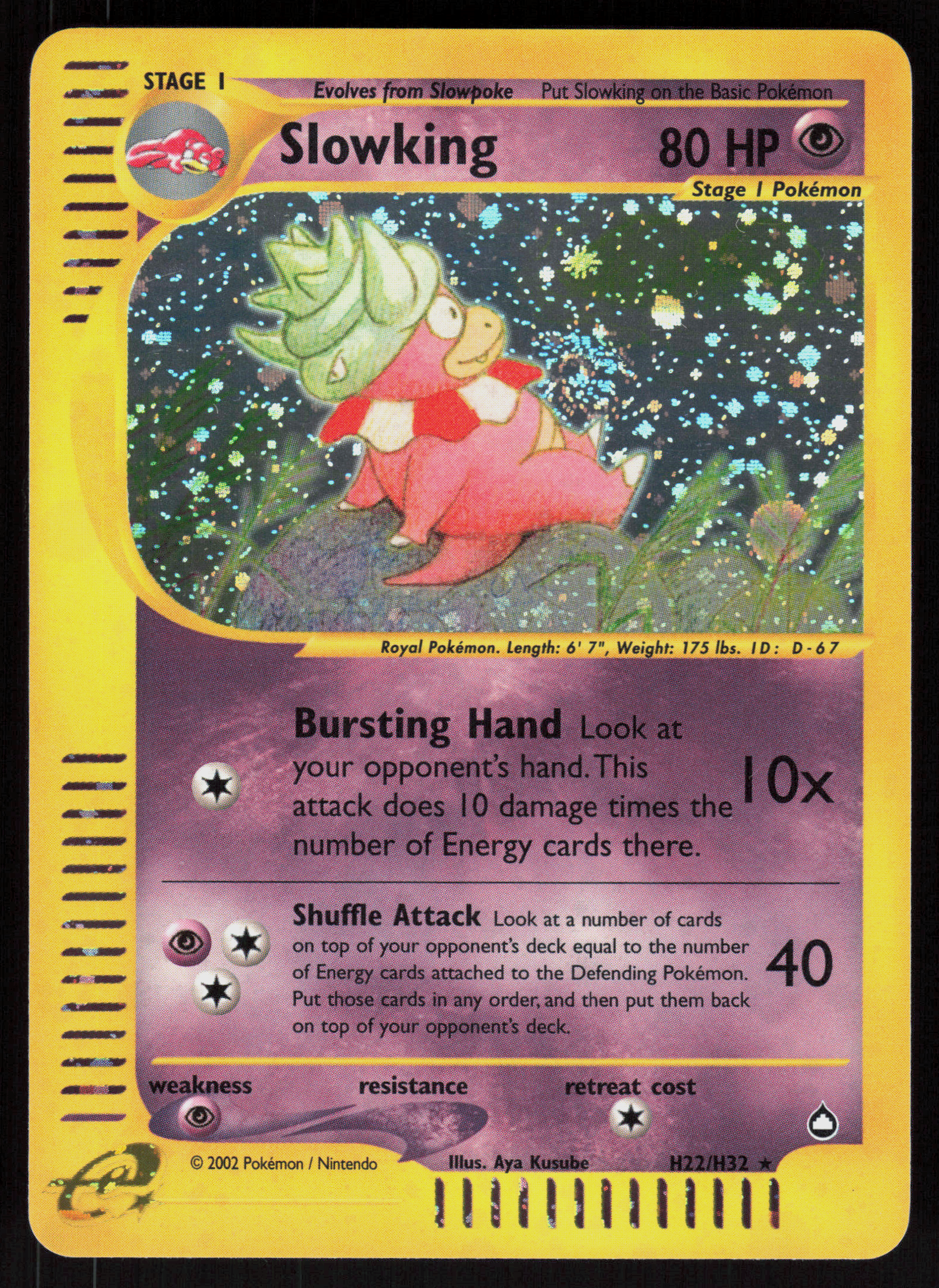 Pokemon Slowking H22/H32 Aquapolis Holo Holo Rare Near Mint