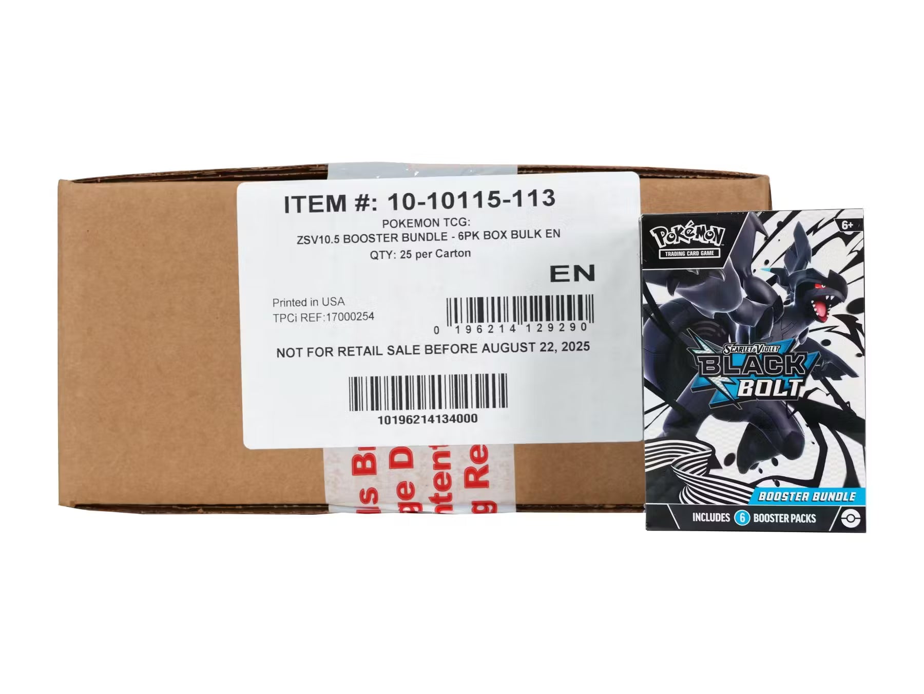 Pokemon - Black Bolt - Booster Bundle CASE (USA Style 25 piece case)