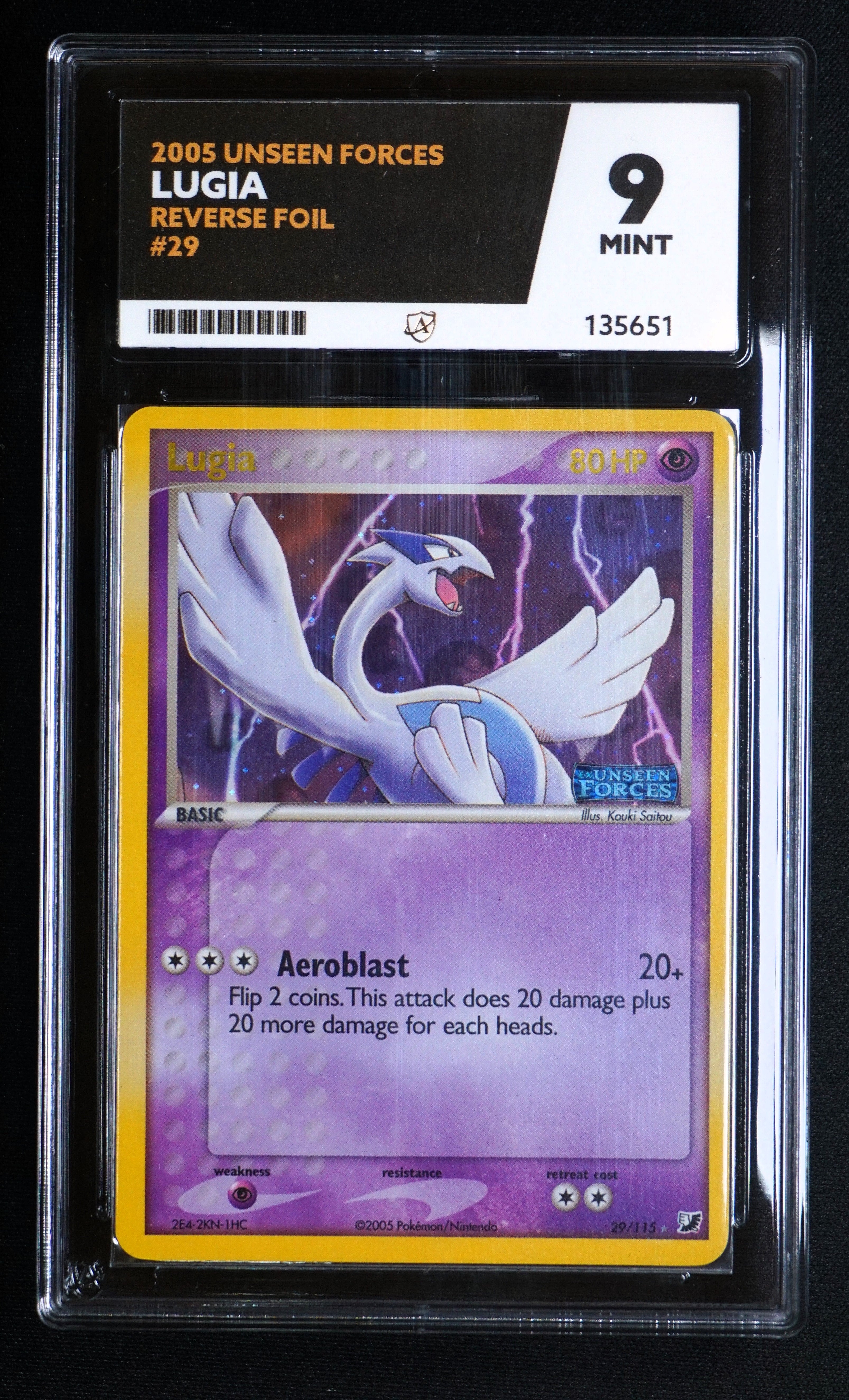 ACE 9 Lugia 29/115 - EX Unseen Forces - Reverse Holo