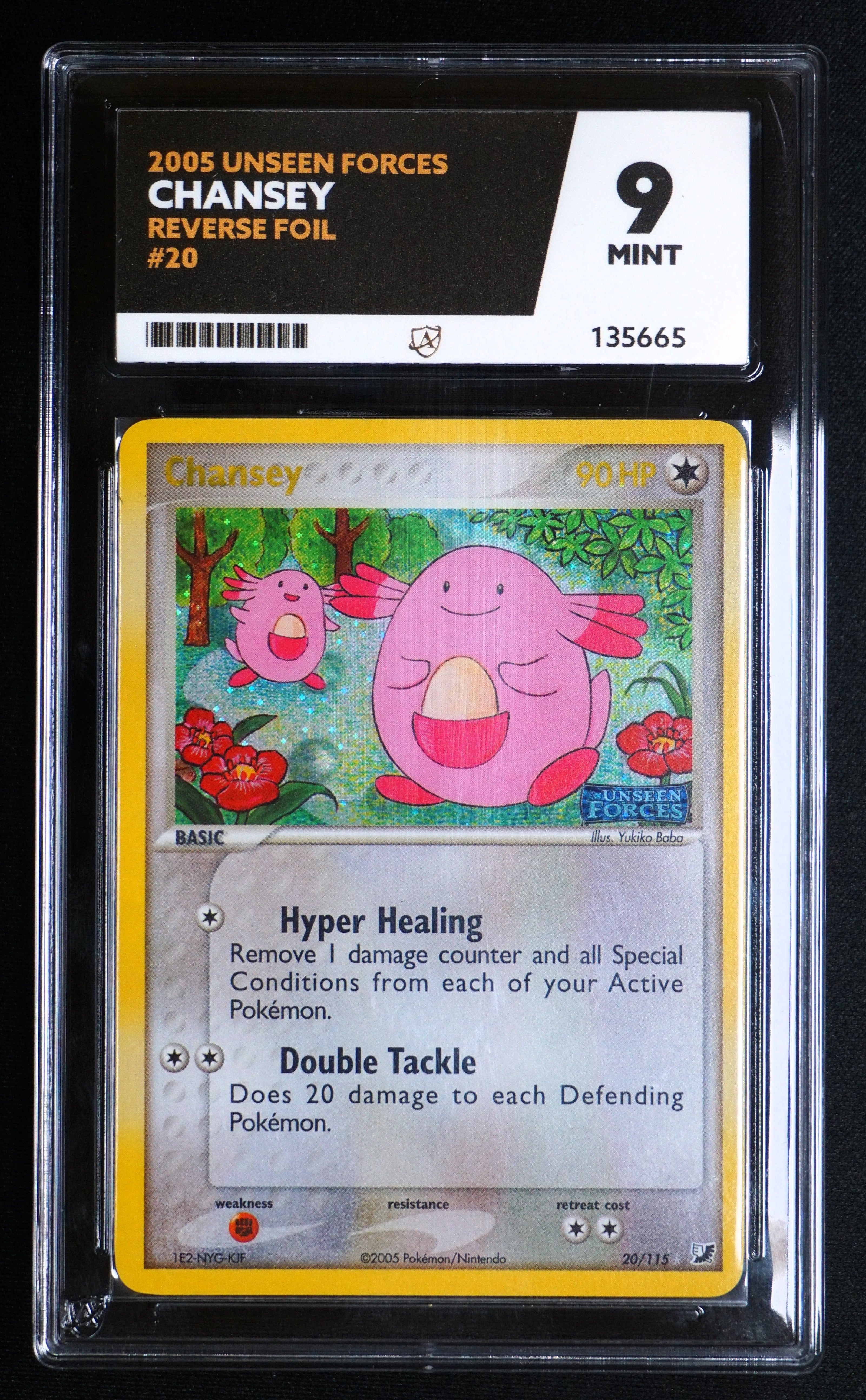 ACE 9 Chansey 20/115 - EX Unseen Forces - Reverse Holo
