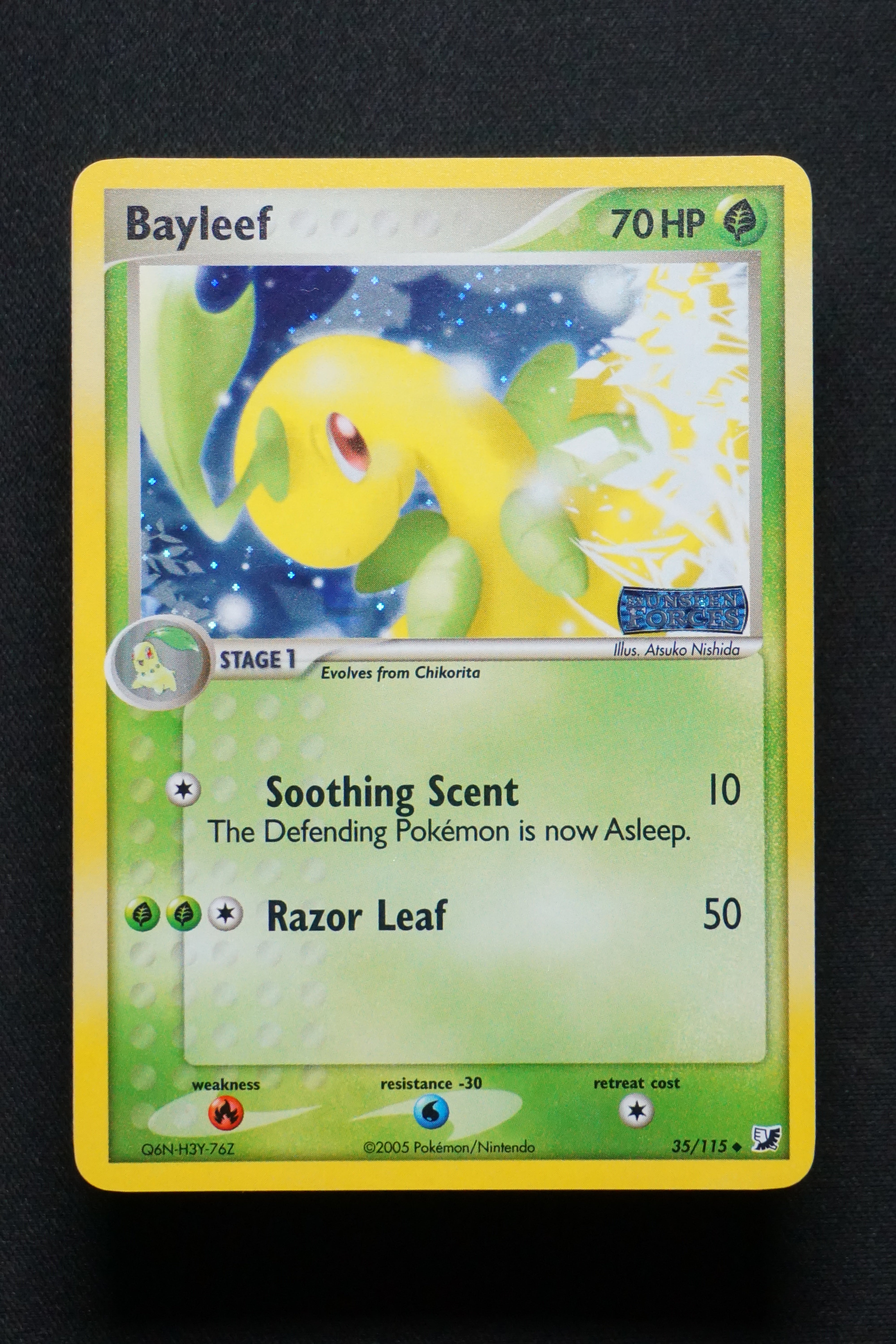 Bayleef 35/115 - ex Unseen Forces - Reverse Holo - Near Mint