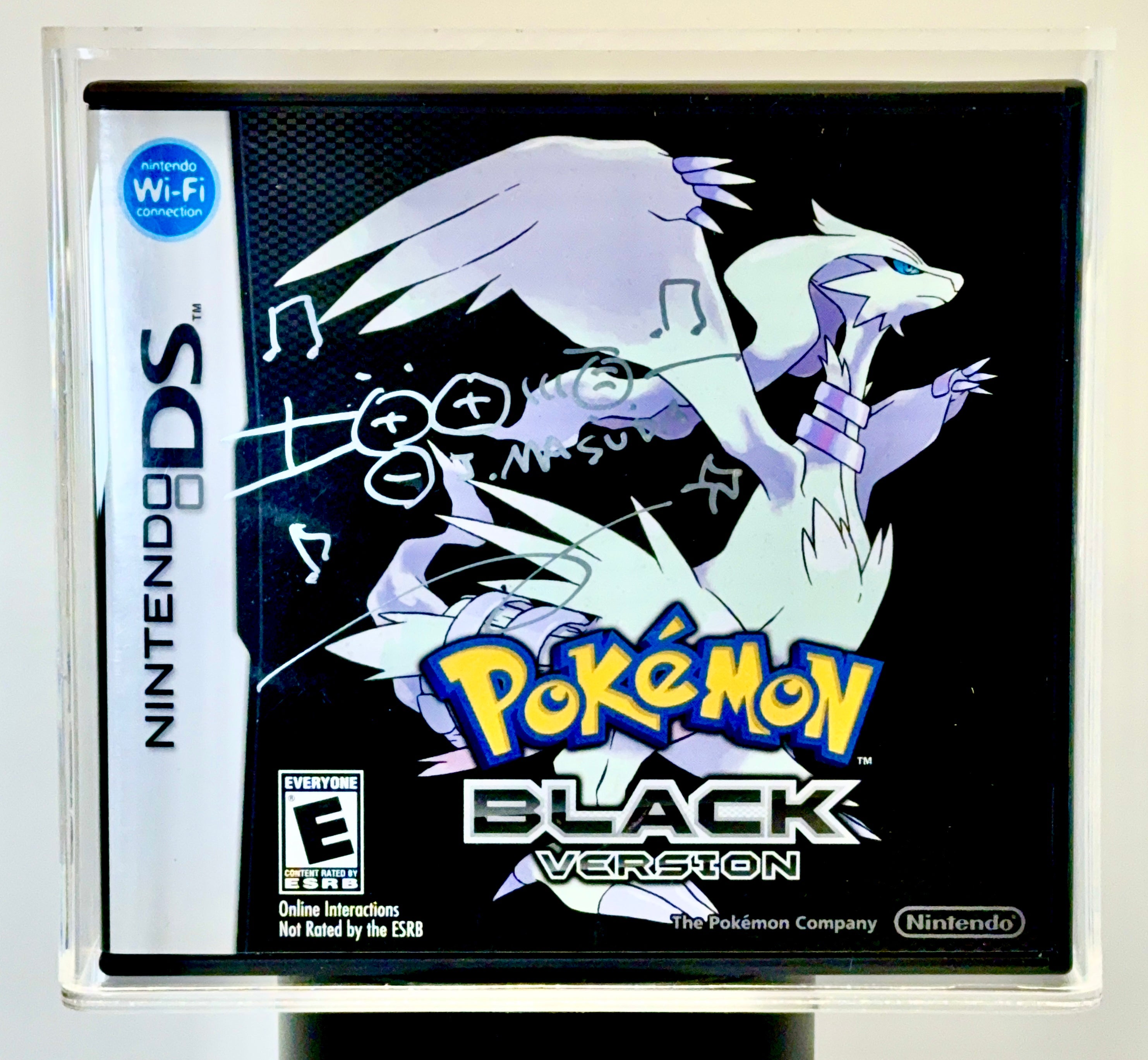 Pokemon - Nintendo DS Black Version - Signed / Sketch Junichi Masuda