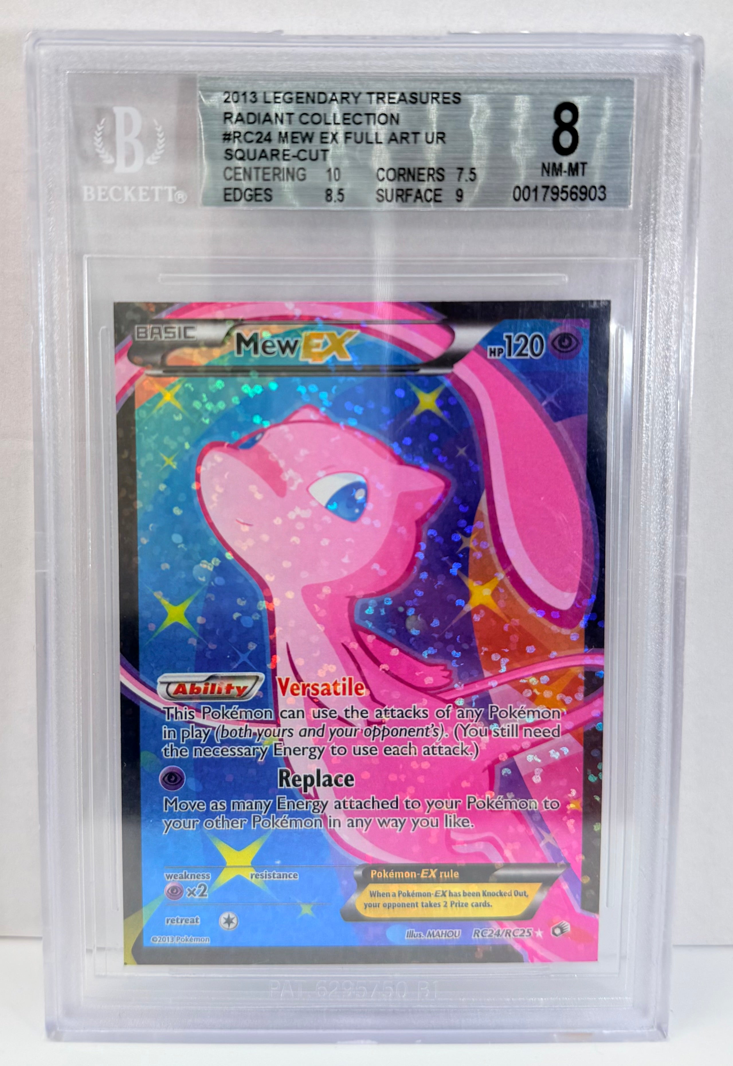 BGS 8 - Mew RC24 Legendary Treasures - Error Square Cut Corners