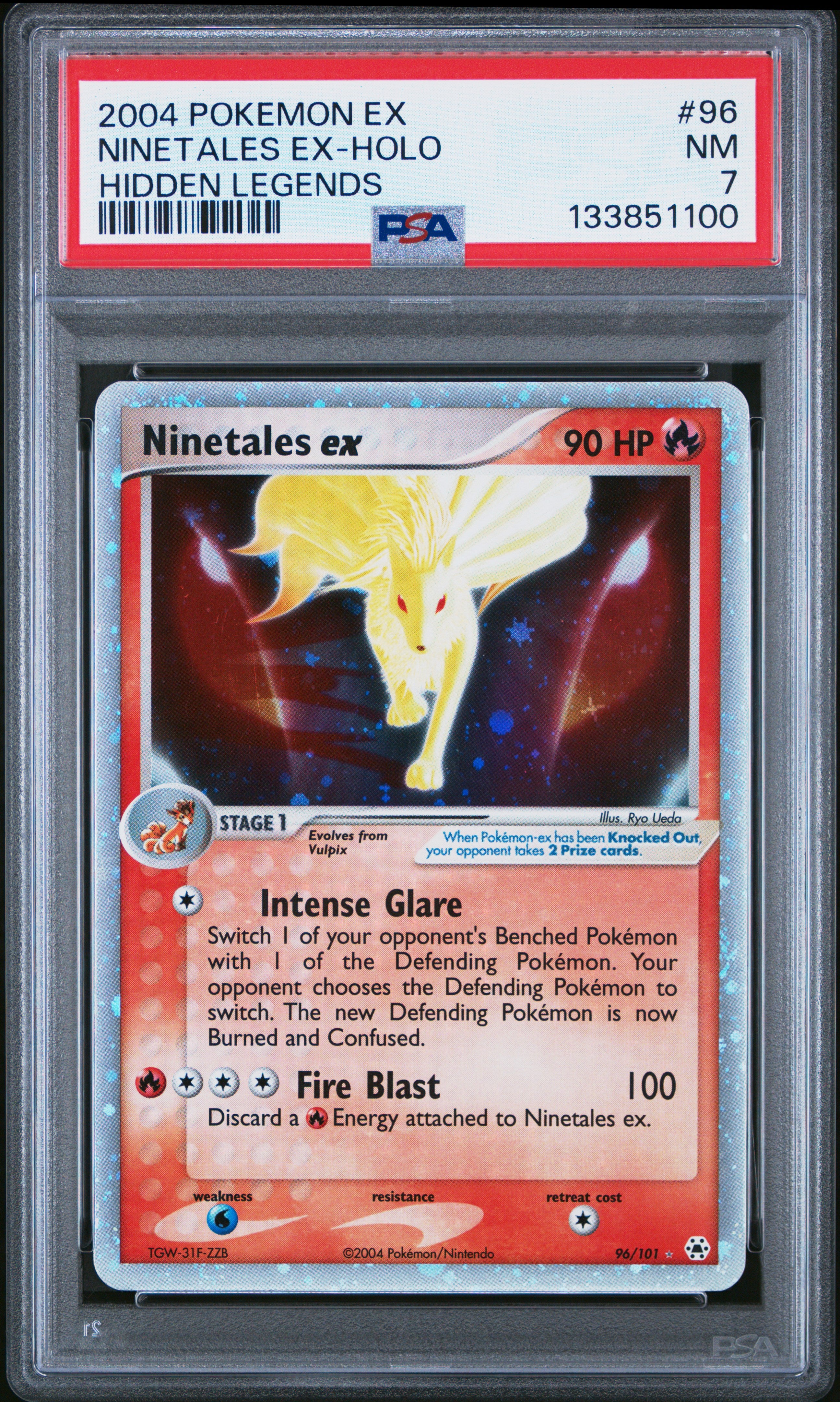 Ninetales EX Holo 96/101 Hidden Legends Pokemon PSA 7