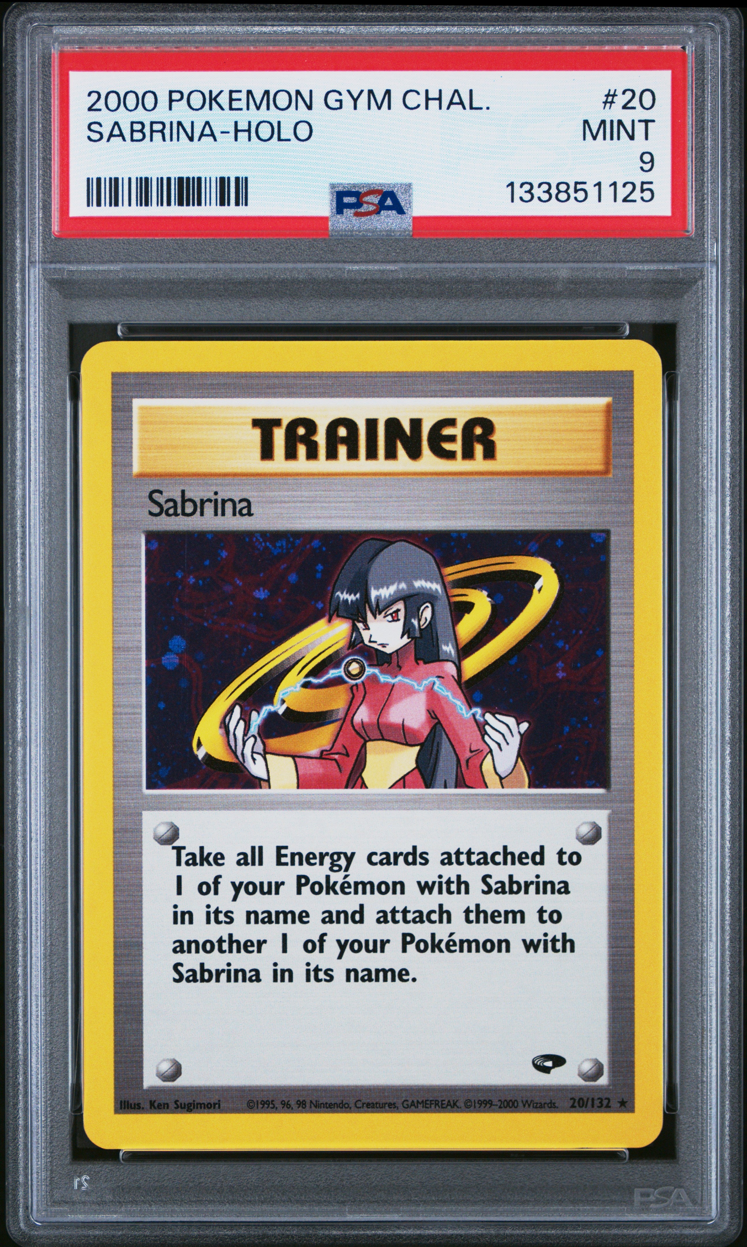 Sabrina Holo 20/132 Gym Challenge Pokemon PSA 9