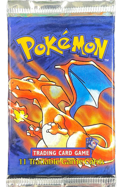 新品未開封 Base Set Booster Pack 1st Edition Pokemon - Base Set Shadowless - Single Short Crimp Booster Pack - 0% V