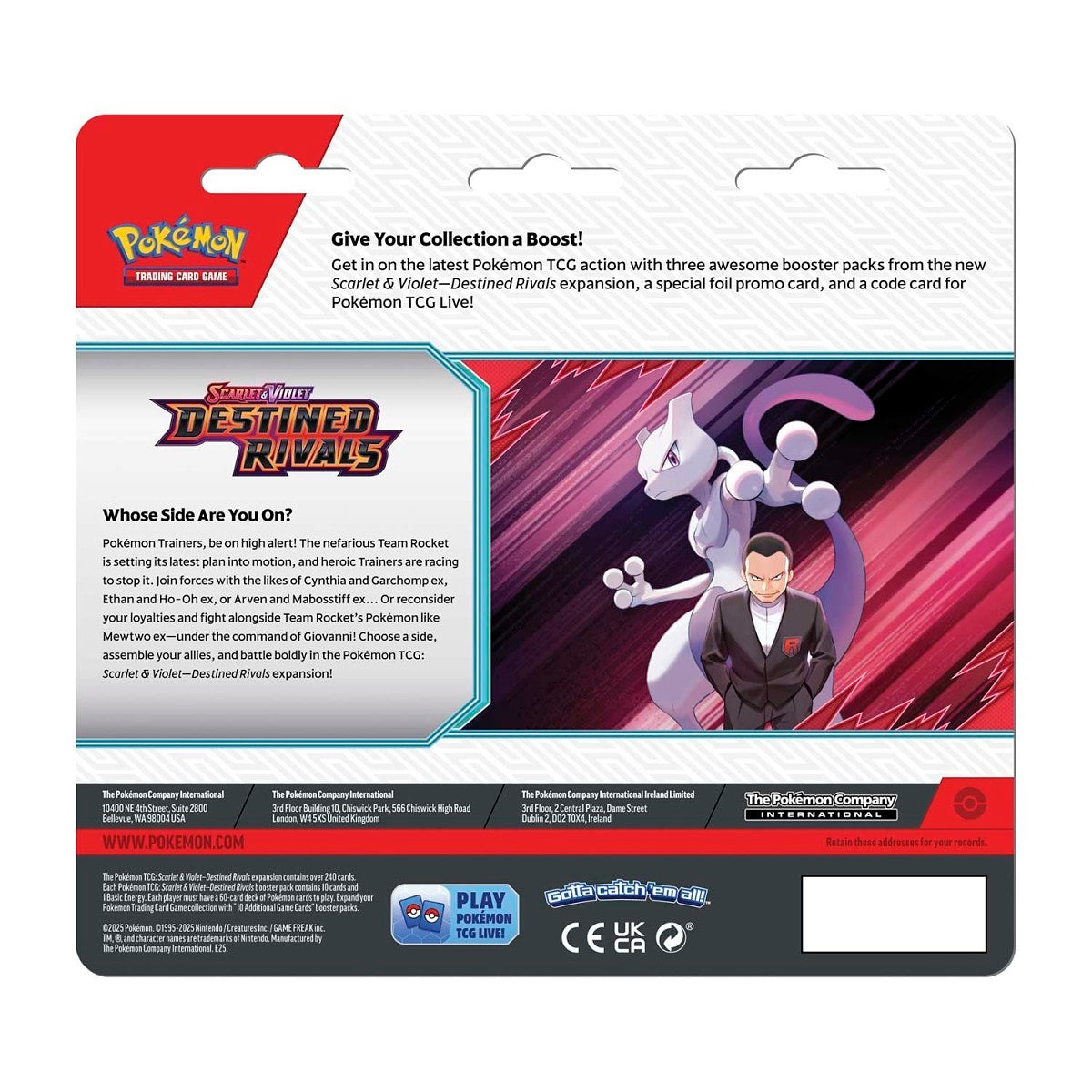 Pokemon - Destined Rivals - Triple Blister (Zebstrika) - 0% VAT GVMS