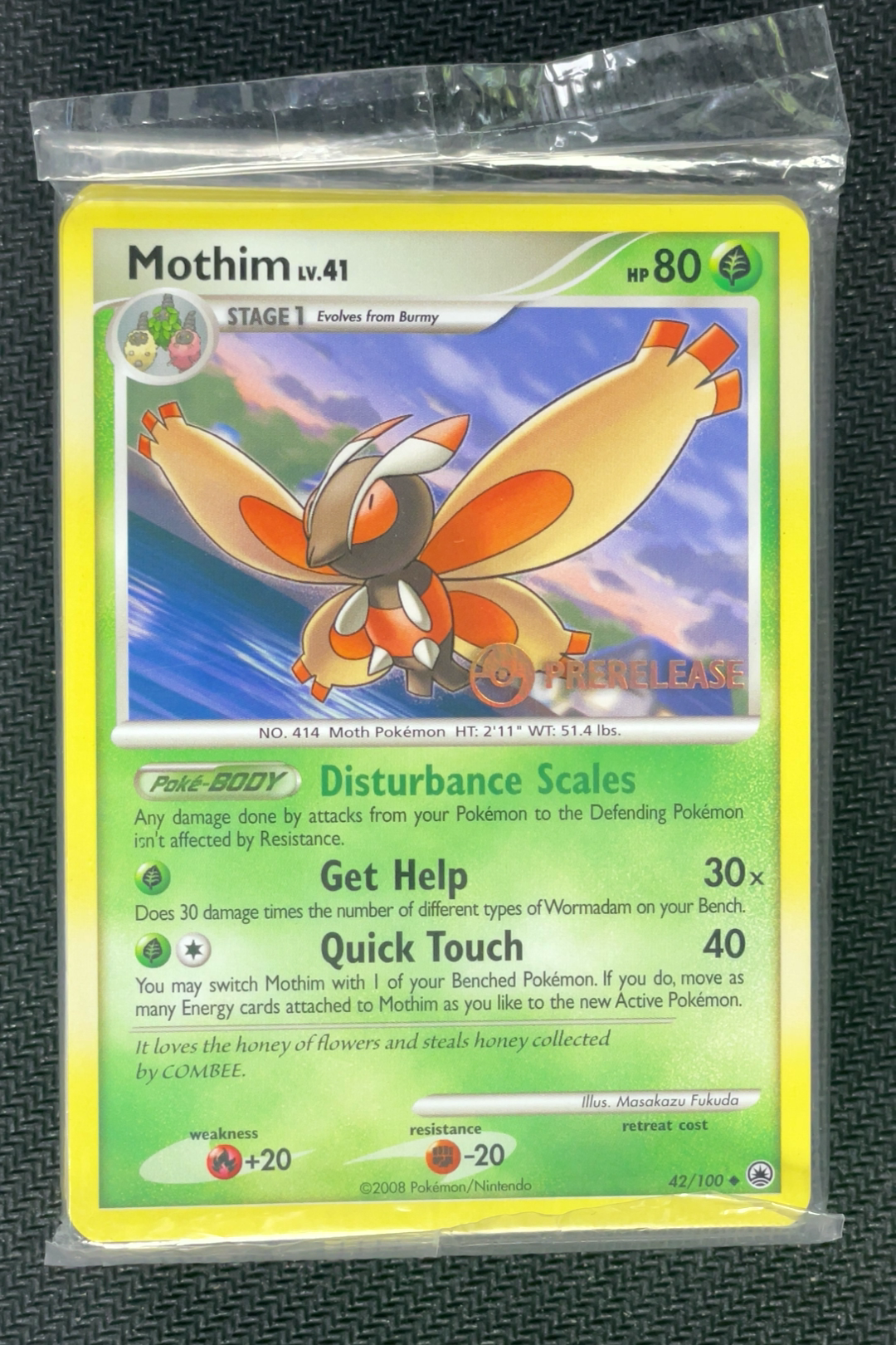 Mothim 42/100 - Prerelease - Majestic Dawn - Factory Sealed Pack of 10