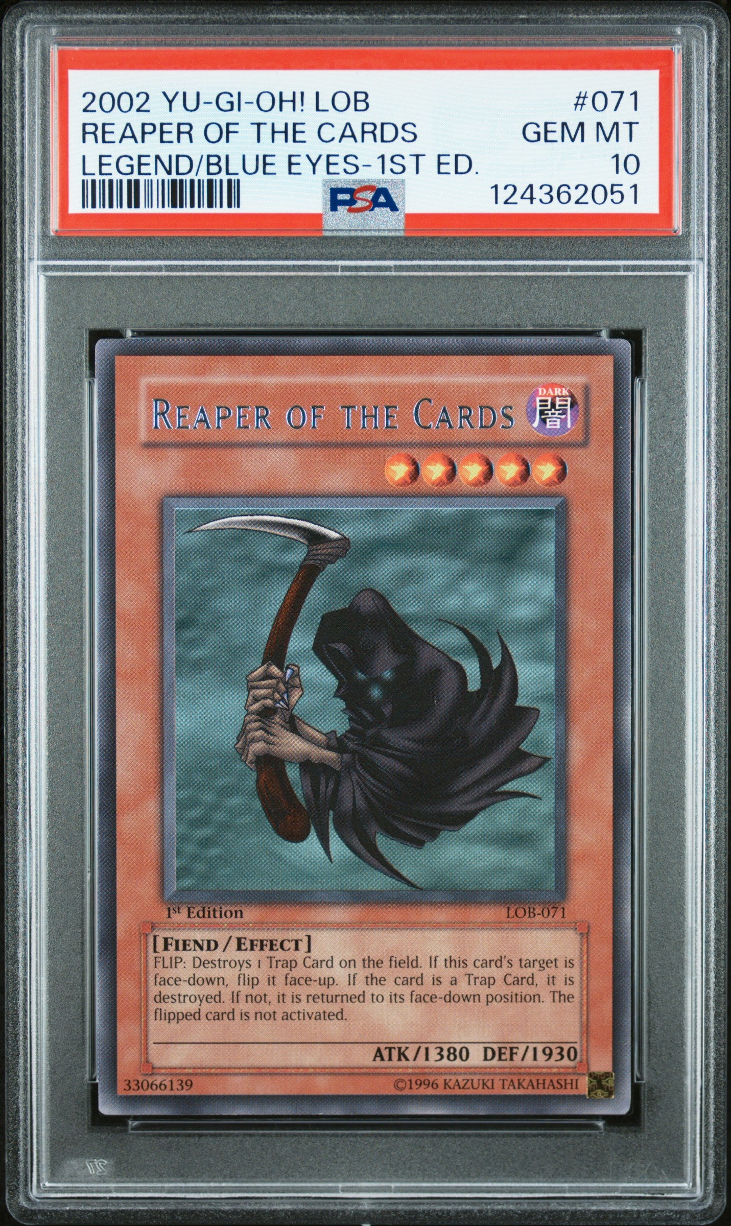 Reaper Of The Cards 071 LOB Legend Of Blue Eyes 1st Edition Yugioh PSA 10