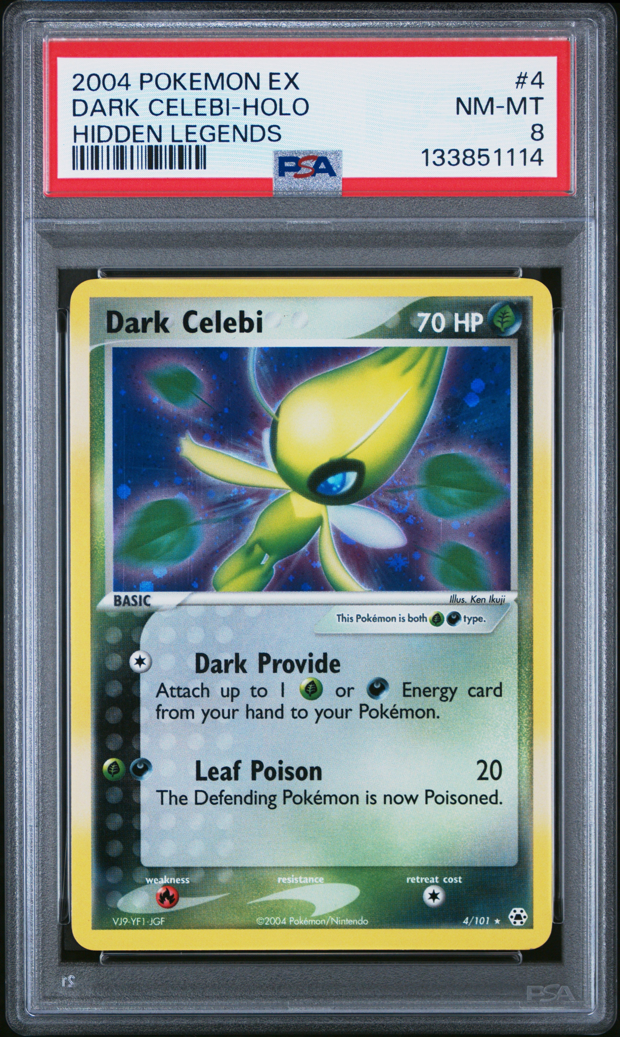 Dark Celebi Holo 4/101 Hidden Legends Pokemon PSA 8