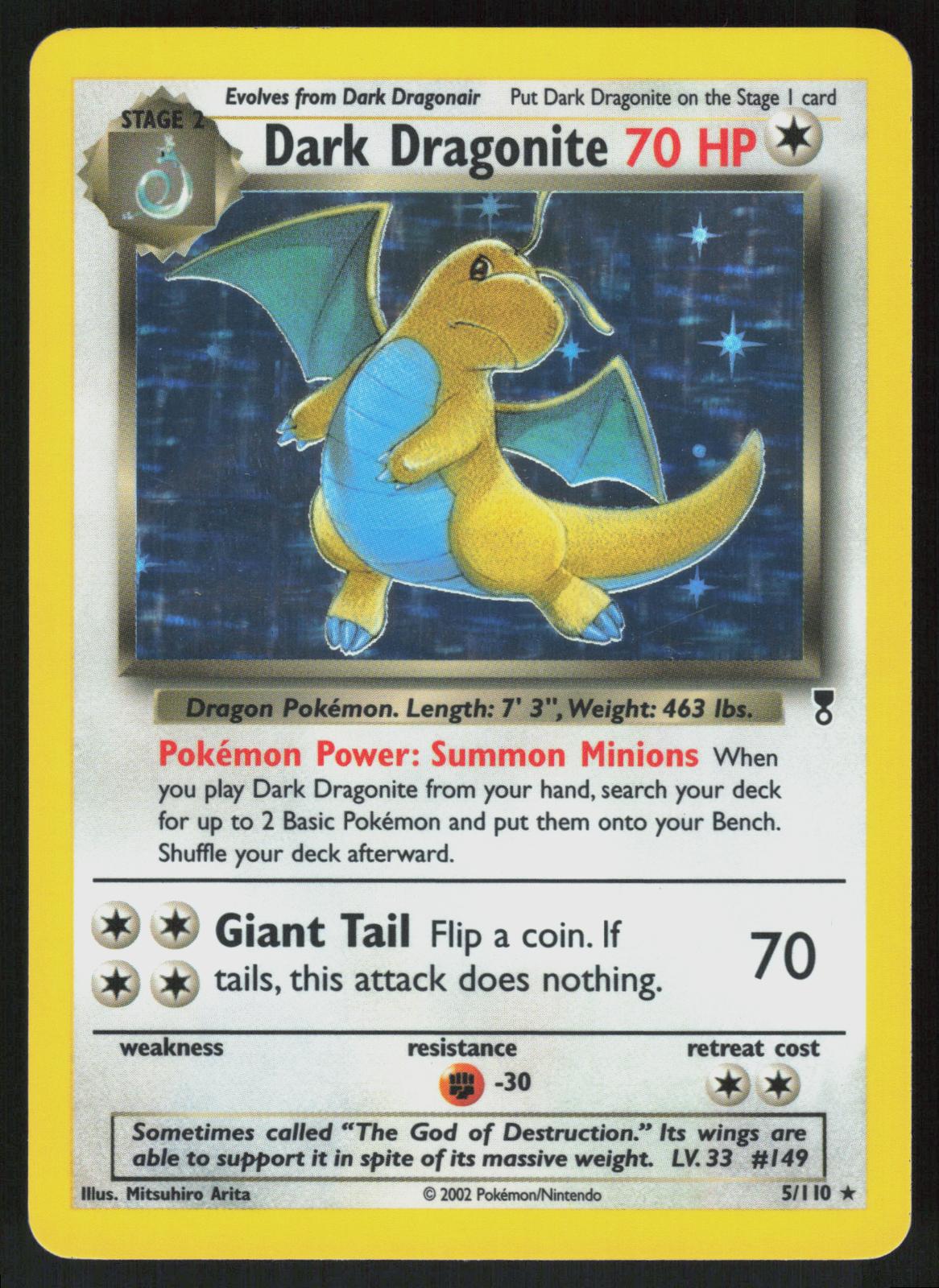 Pokemon Dark Dragonite 5/110 Legendary Collection Holo Rare Near Mint
