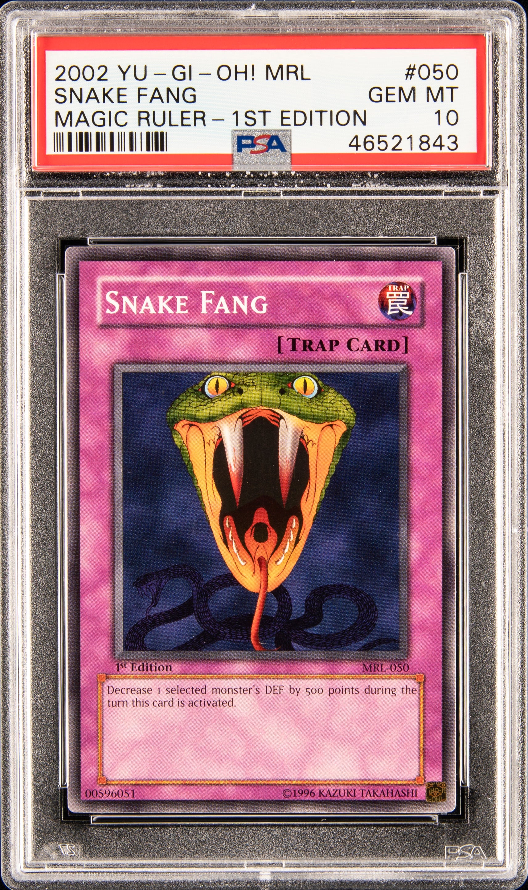 Snake Fang 050 1st Edition MRL Magic Ruler Yugioh PSA 10
