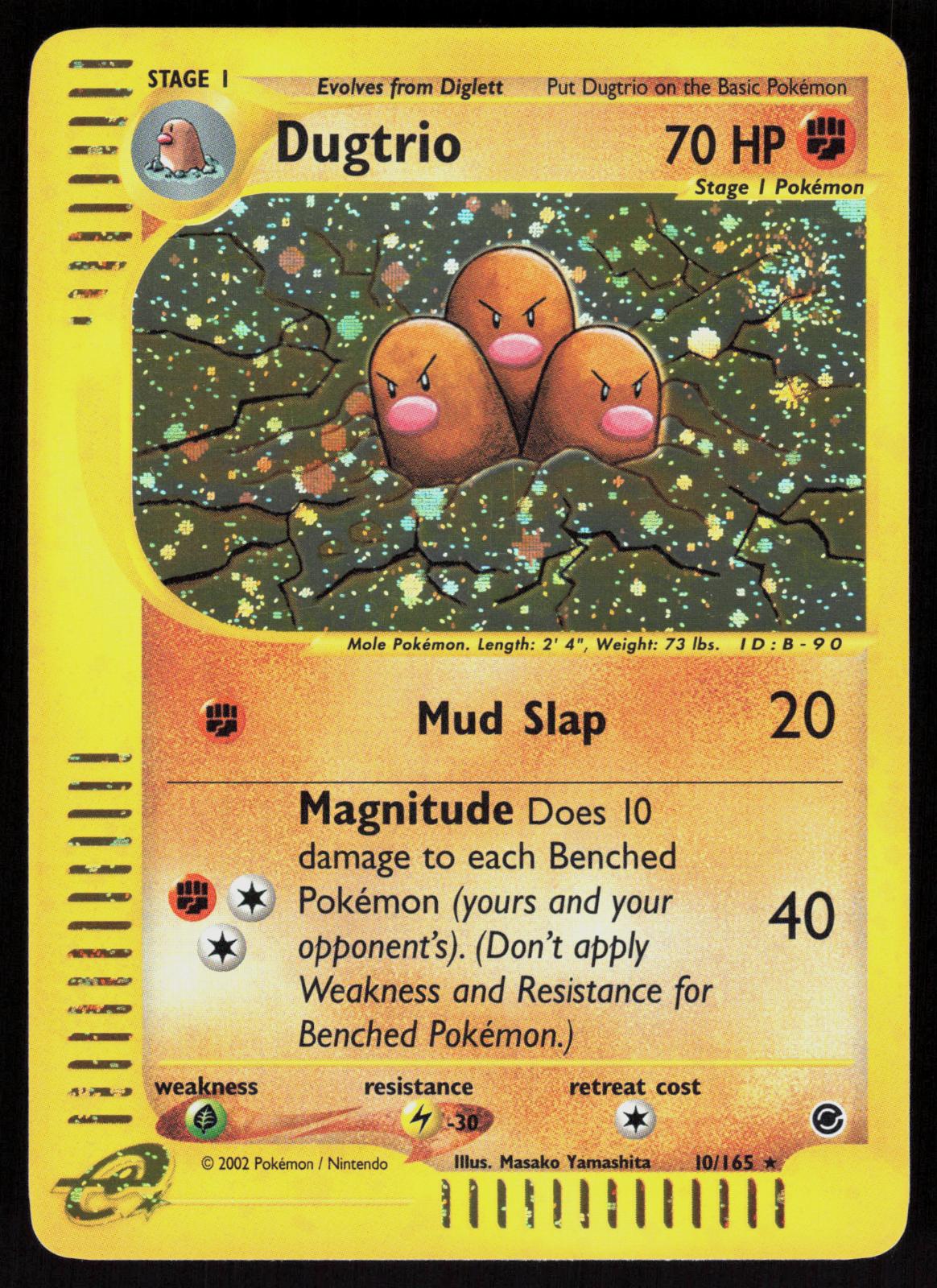 Pokemon Dugtrio 10/165 Expedition Base Set Holo Rare Near Mint