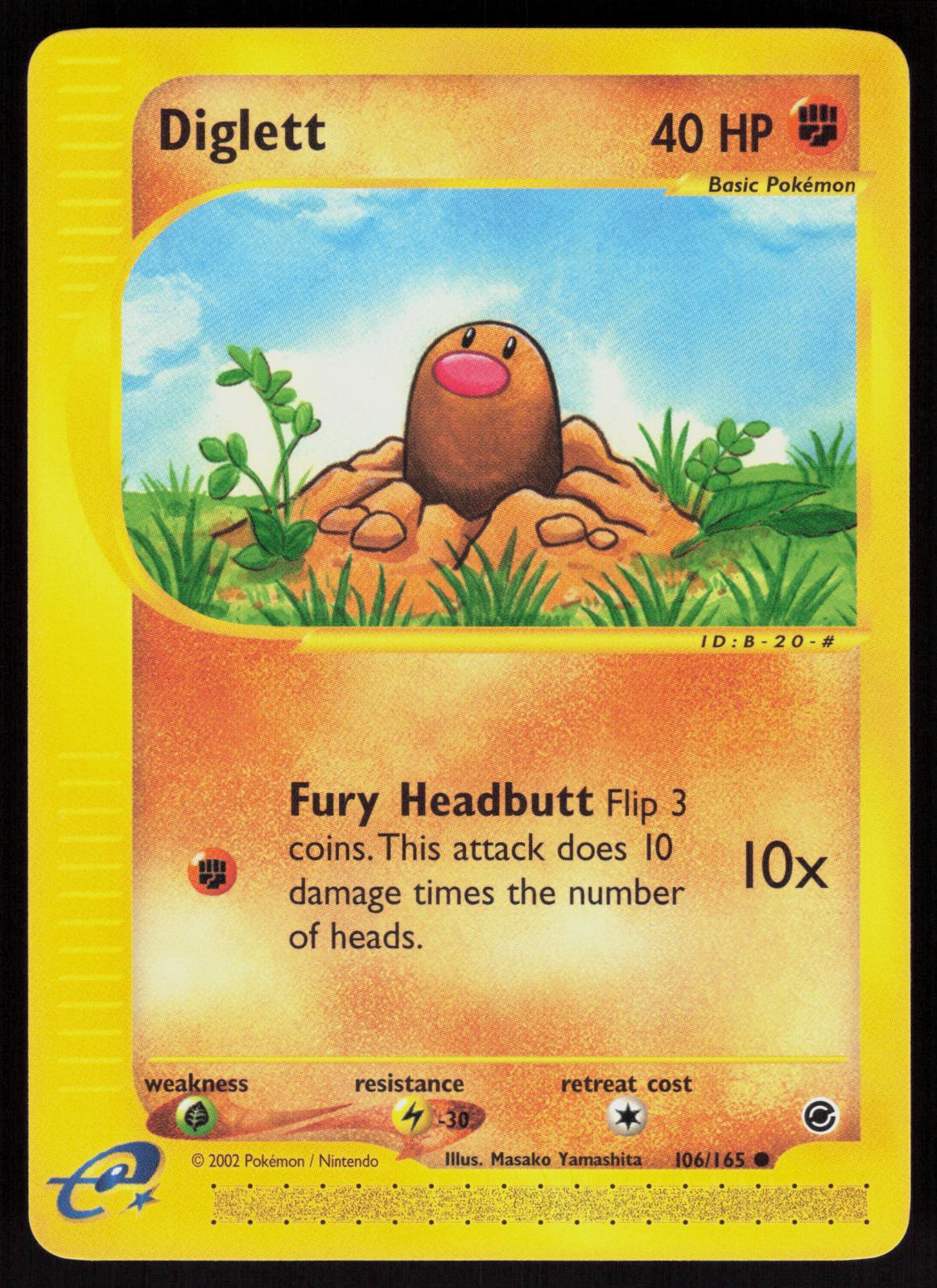 Pokemon Diglett 106/165 Expedition Base Set Common Near Mint