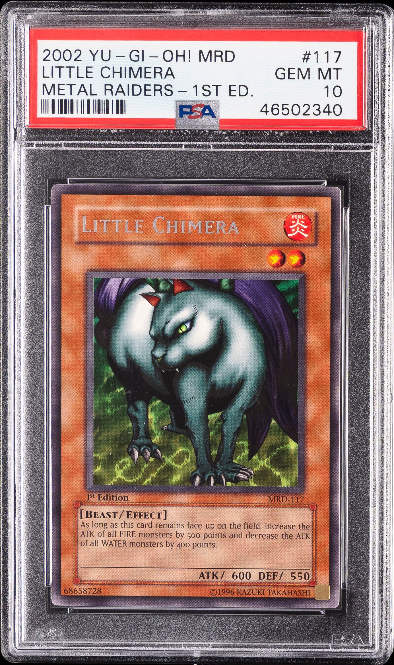 Little Chimera 117 1st Edition MRD Metal Raiders Yugioh PSA 10
