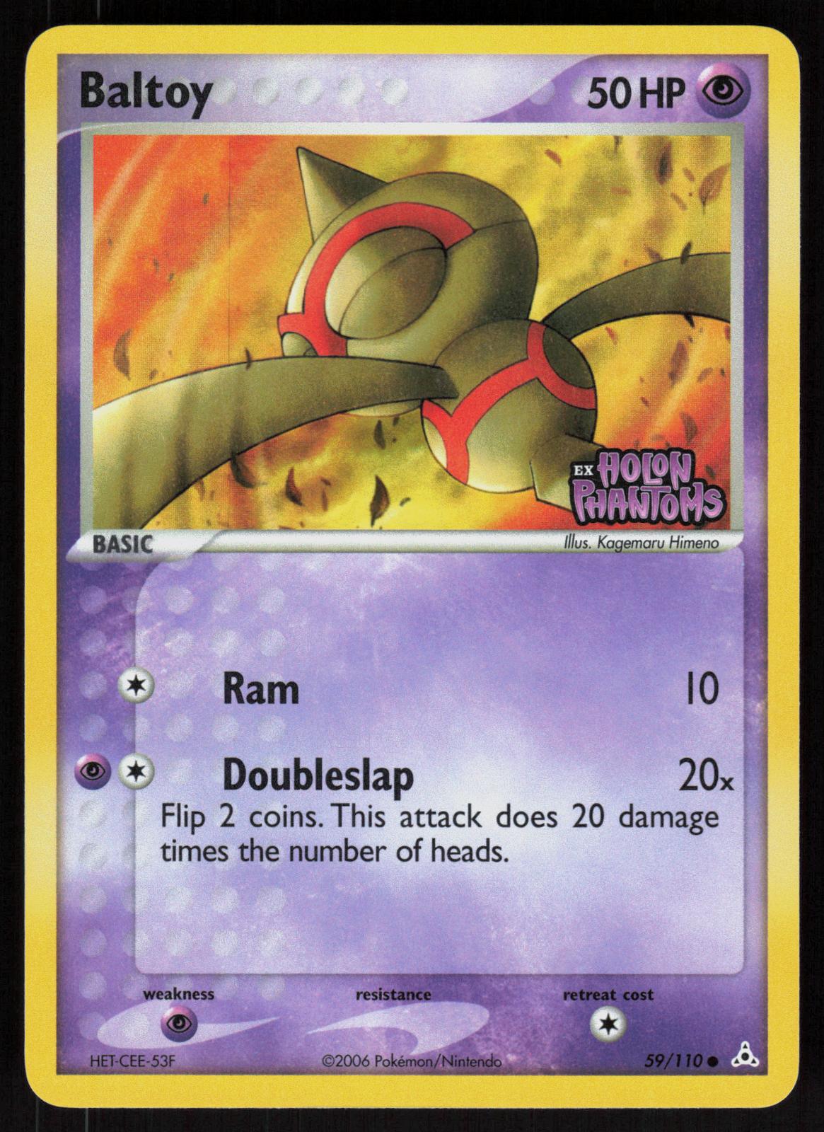 Pokemon Baltoy 59/110 Holon Phantoms Common Reverse Holo Near Mint