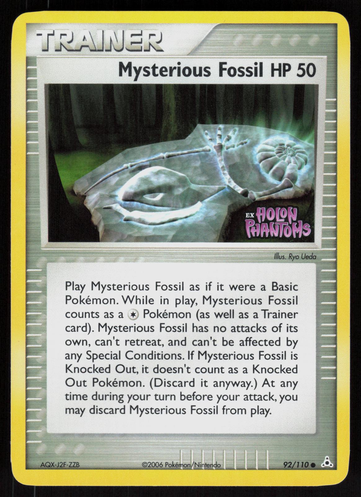 Pokemon Mysterious Fossil 92/110 Holon Phantoms Common Reverse Holo Near Mint