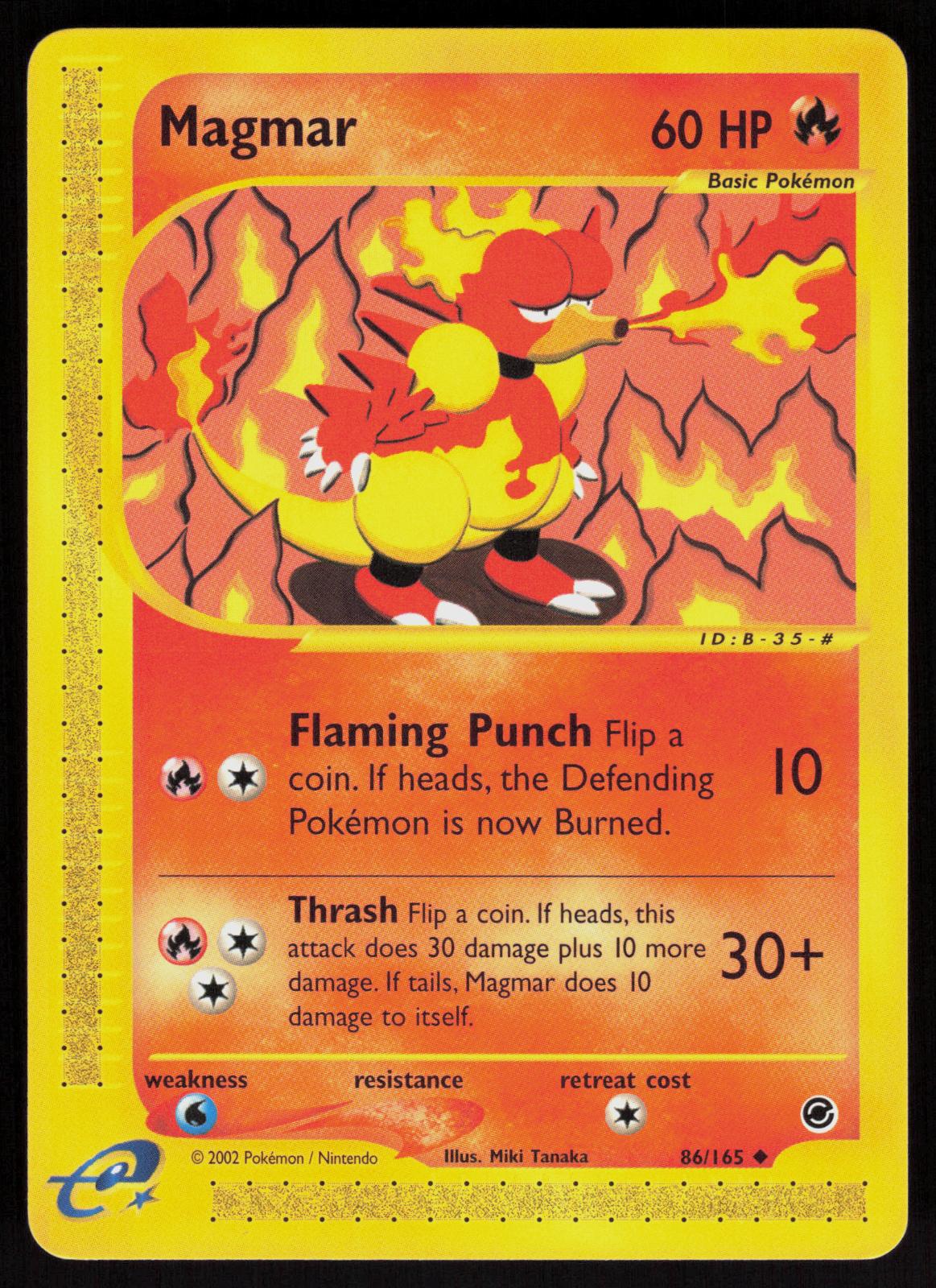 Pokemon Magmar 86/165 Expedition Base Set Uncommon Near Mint