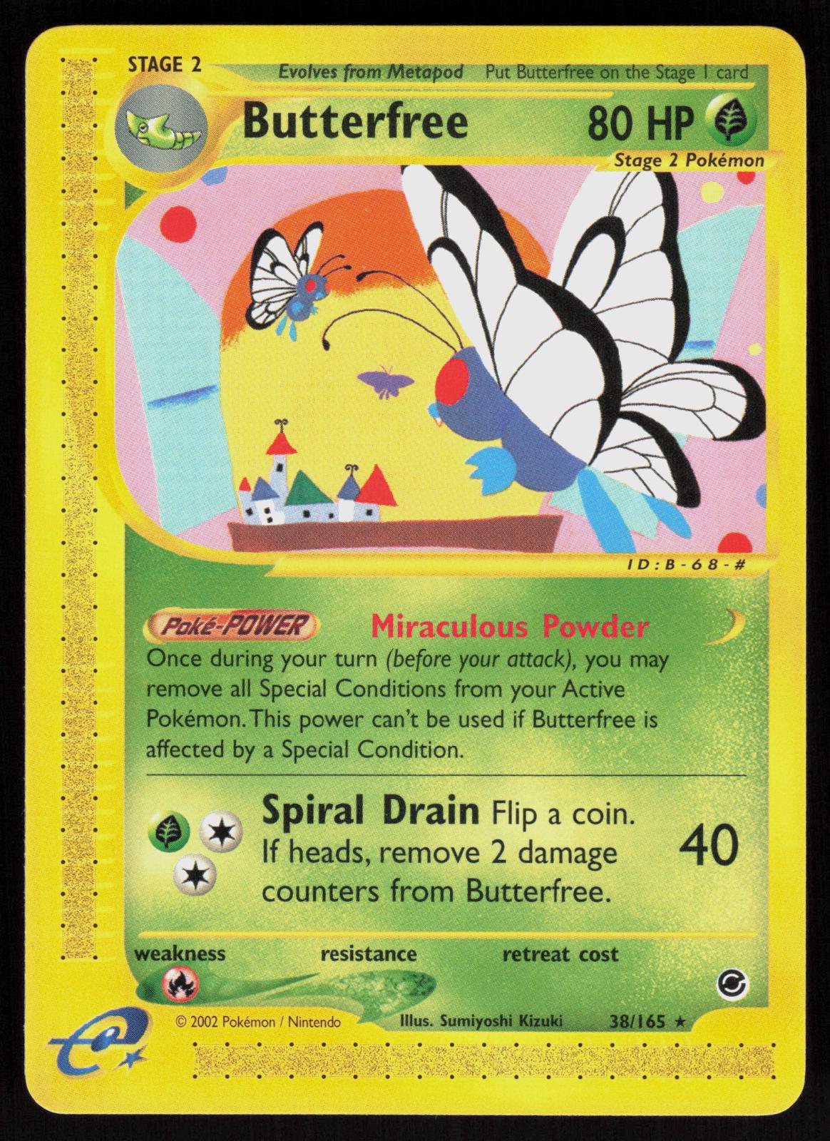 Pokemon Butterfree 38/165 Expedition Base Set Rare Near Mint