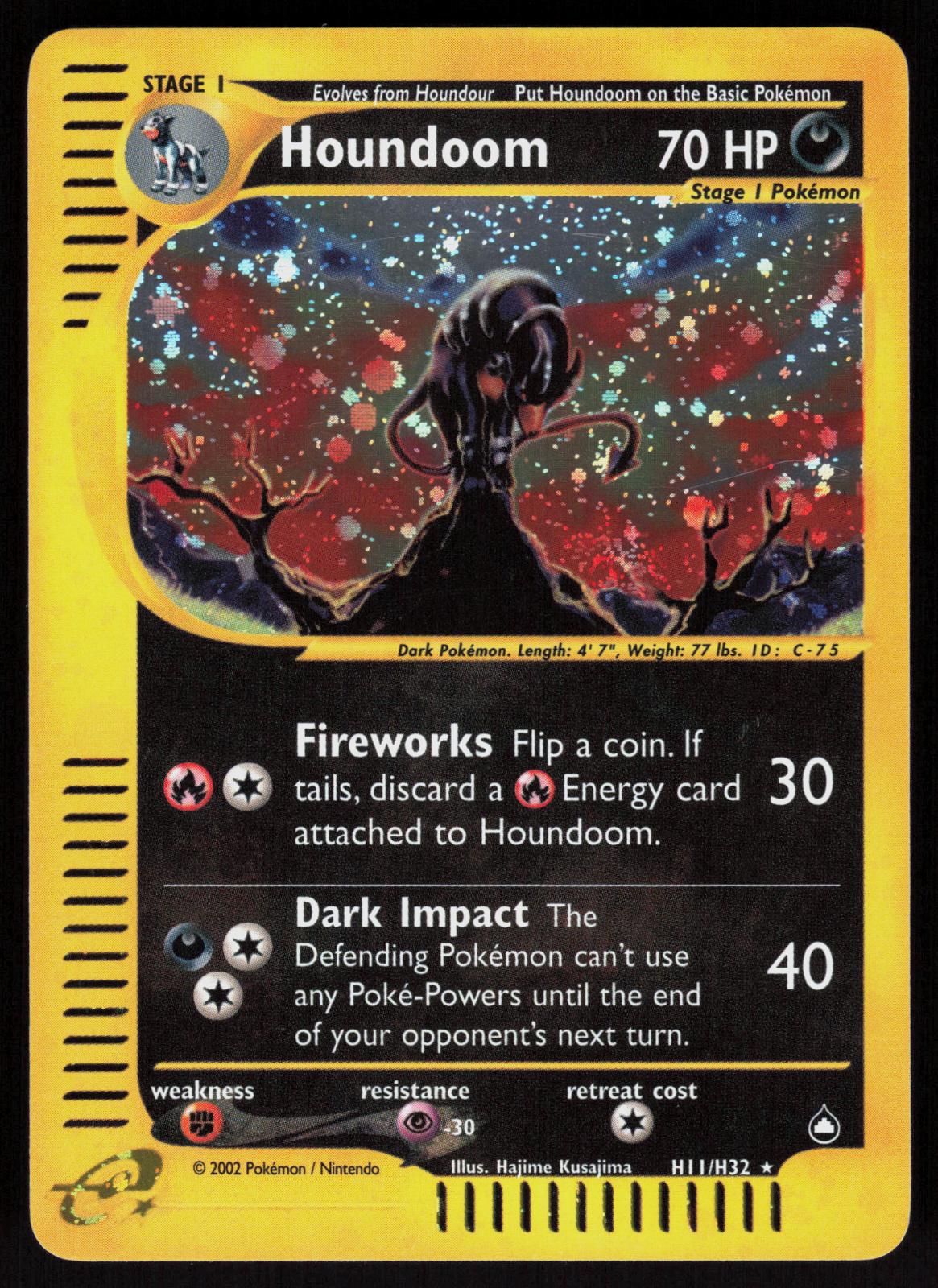 Pokemon Houndoom H11/H32 Aquapolis Holo Rare Lightly Played