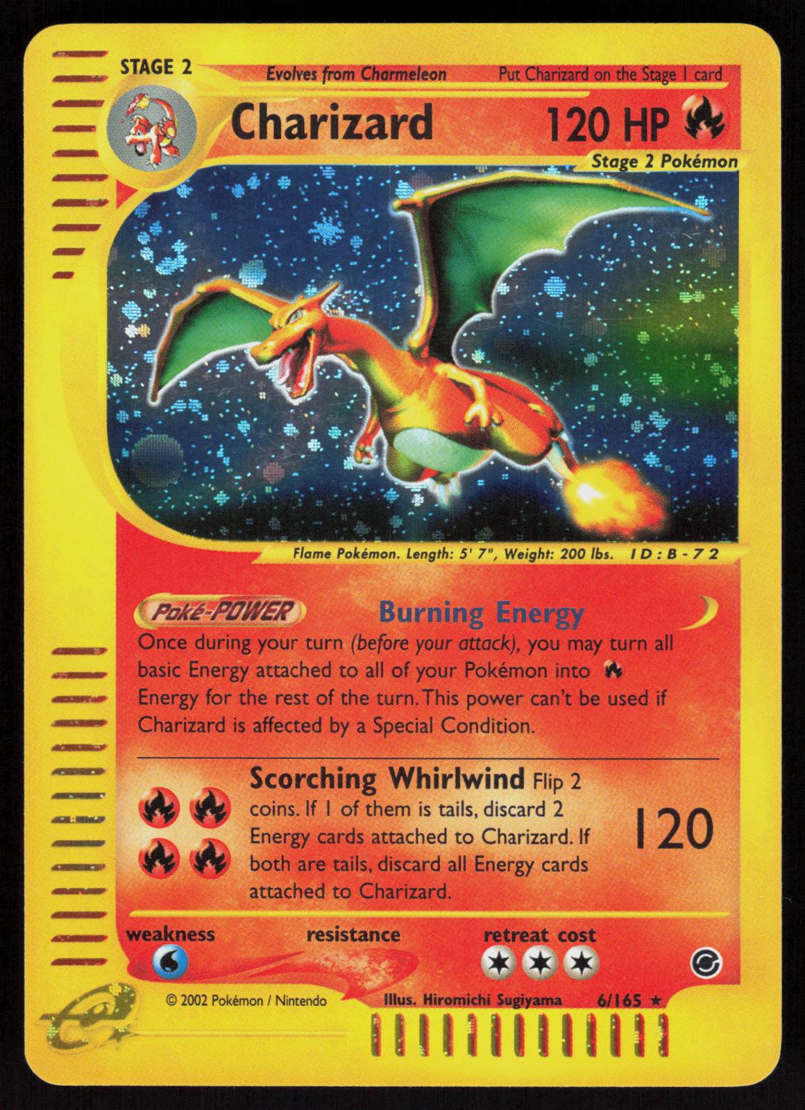 Pokemon Charizard 6/165 Expedition Base Set Holo Rare Lightly Played
