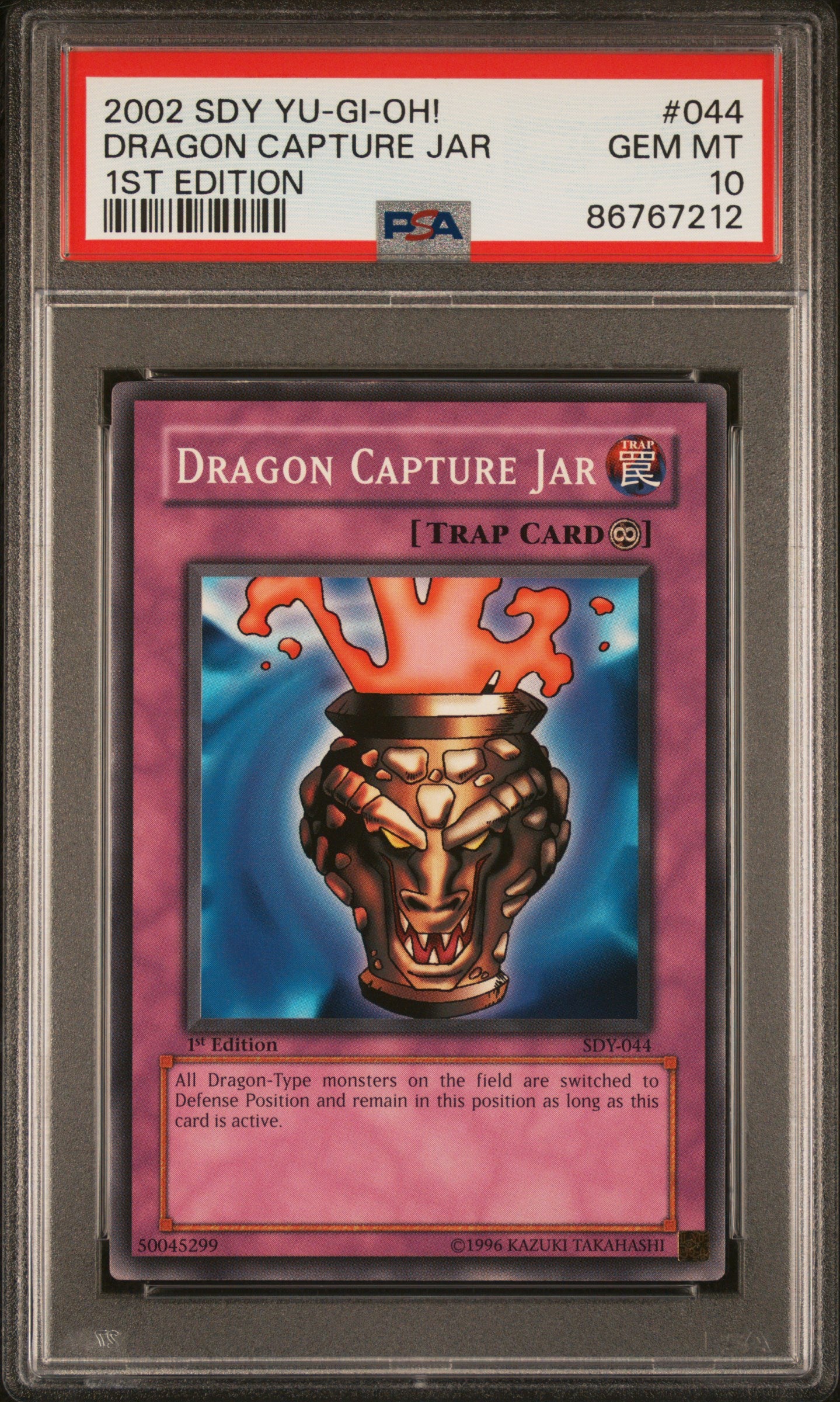 Dragon Capture Jar 044 1st Edition Starter Deck: Yugi Yugioh PSA 10