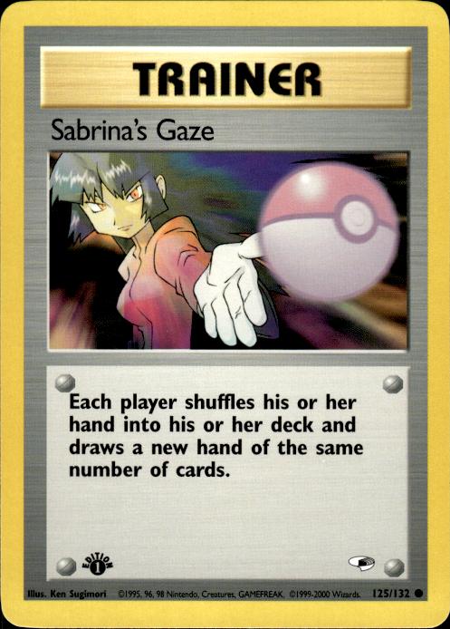 Pokemon Sabrina's Gaze 125/132 Gym Heroes Common 1st Edition Near Mint