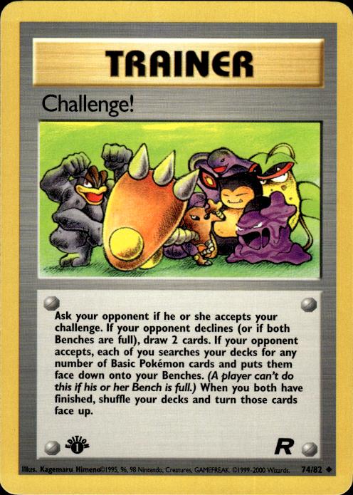 Pokemon Challenge! 74/82 Team Rocket Uncommon 1st Edition Near Mint