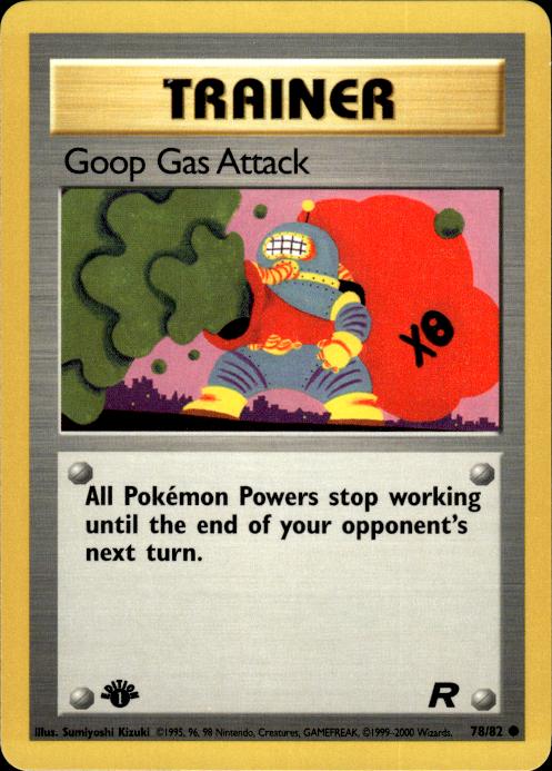 Pokemon Goop Gas Attack 78/82 Team Rocket Common 1st Edition Near Mint