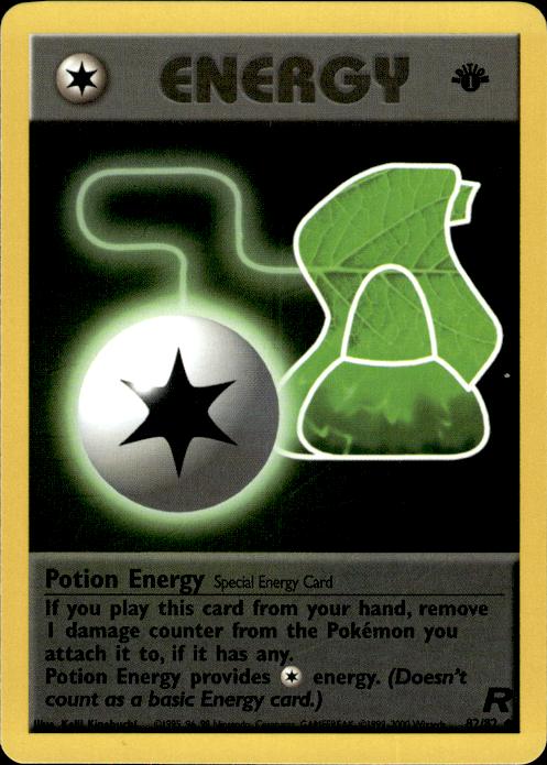 Pokemon Potion Energy 82/82 Team Rocket Uncommon 1st Edition Near Mint