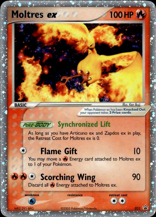Pokemon Moltres ex 031 Nintendo Black Star Promos Promo Near Mint