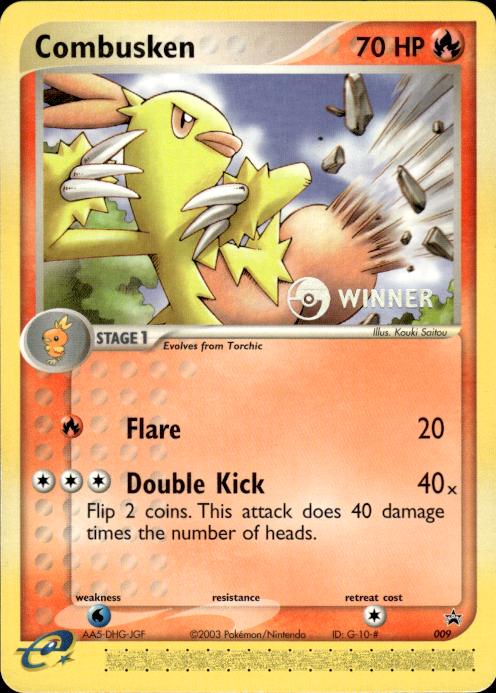 Pokemon Combusken WINNER 009 Nintendo Black Star Promos Promo Lightly Played