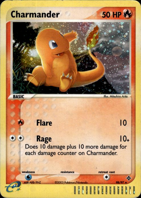 Charmander 98/97 Secret Rare Dragon Pokemon Heavily Played