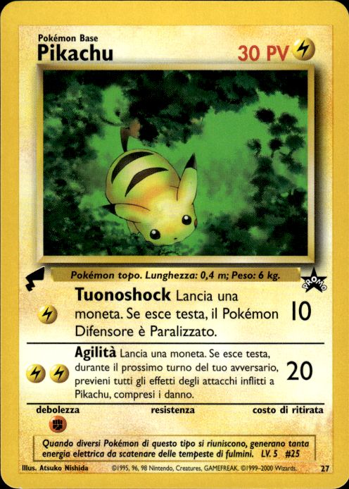 Pokemon Pikachu World Collection ITALIAN Promo Near Mint
