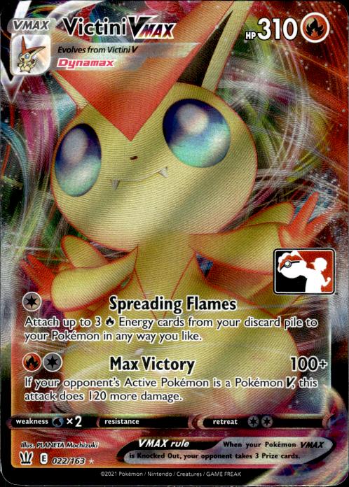 Pokemon Victini VMAX 022/163 Prize Pack Series Cards Near Mint