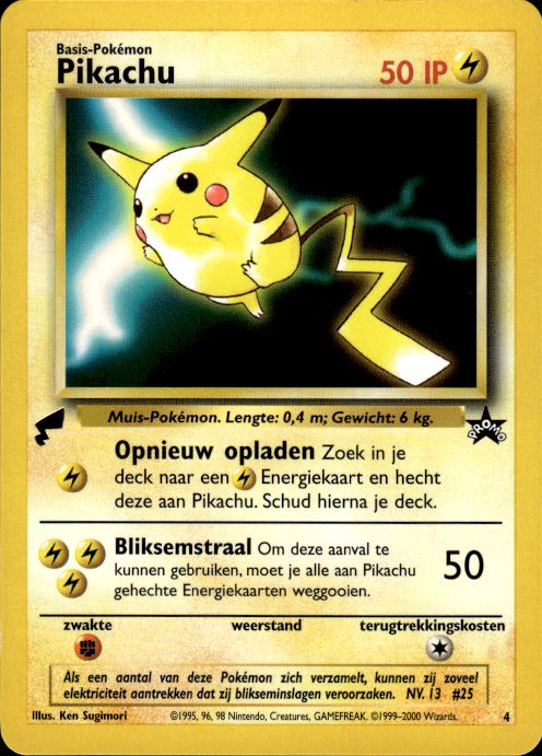 Pokemon Pikachu World Collection DUTCH Promo Near Mint